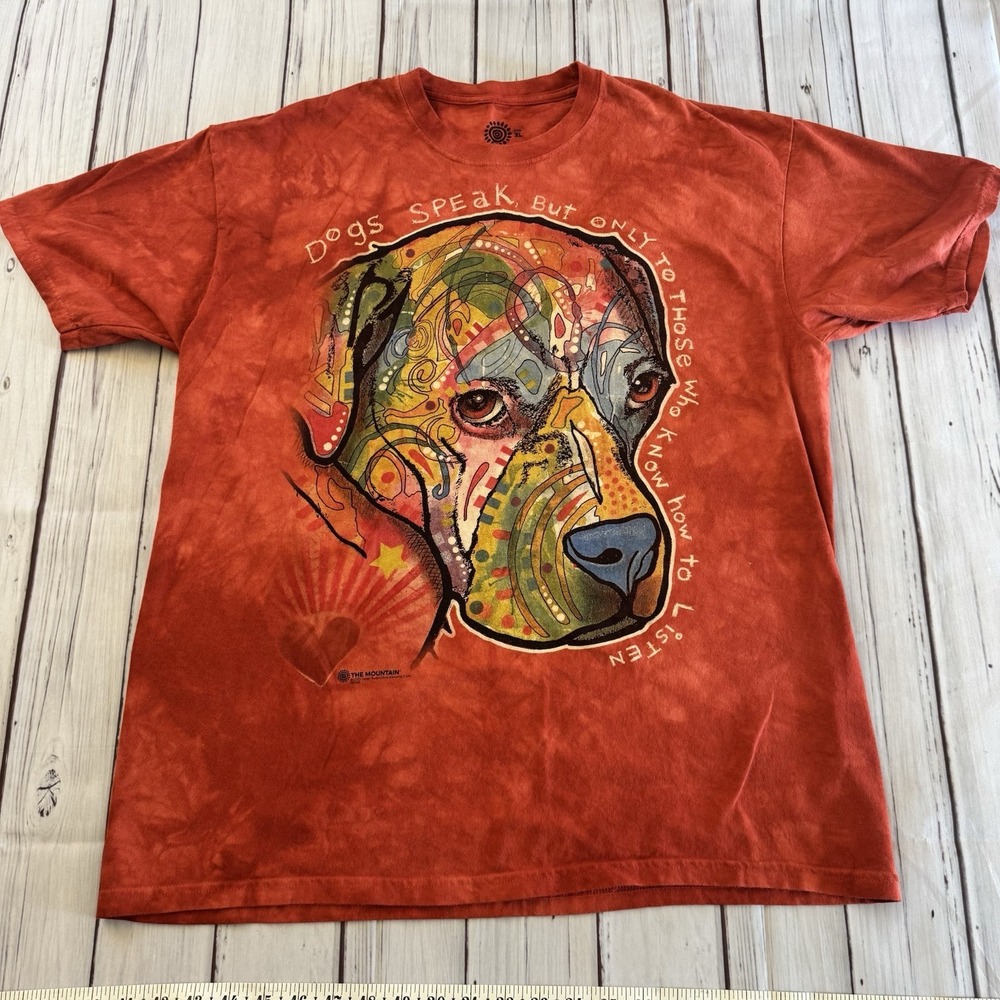 The Mountain Dean Russo T Shirt Abstract Dog "Dogs Speak" Wearable Art XL